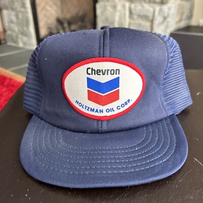 Chevron 石油企業 企業キャップ USA製 90s企業物 Vintage Chevron Holtzman Oil Corp. Cap Hat Snapback Gas