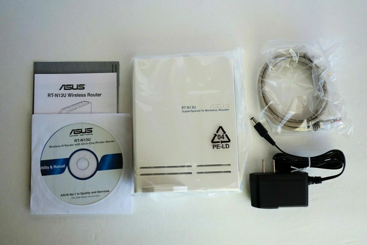 ASUS RT-N13U 54 Mbps 4-Port 10/100 Wireless N Router 610839677054.