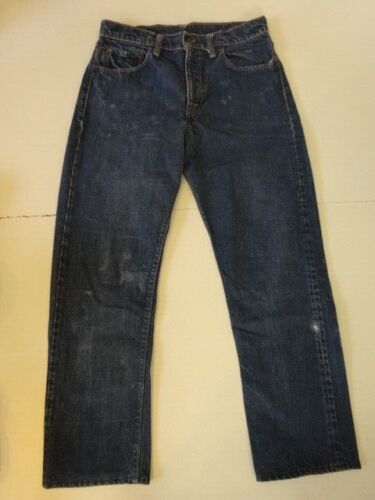 Vintage 1960s LEVIS 505 0217 Big-E Single Stitch Indigo Blue Denim Jeans 30  x 27