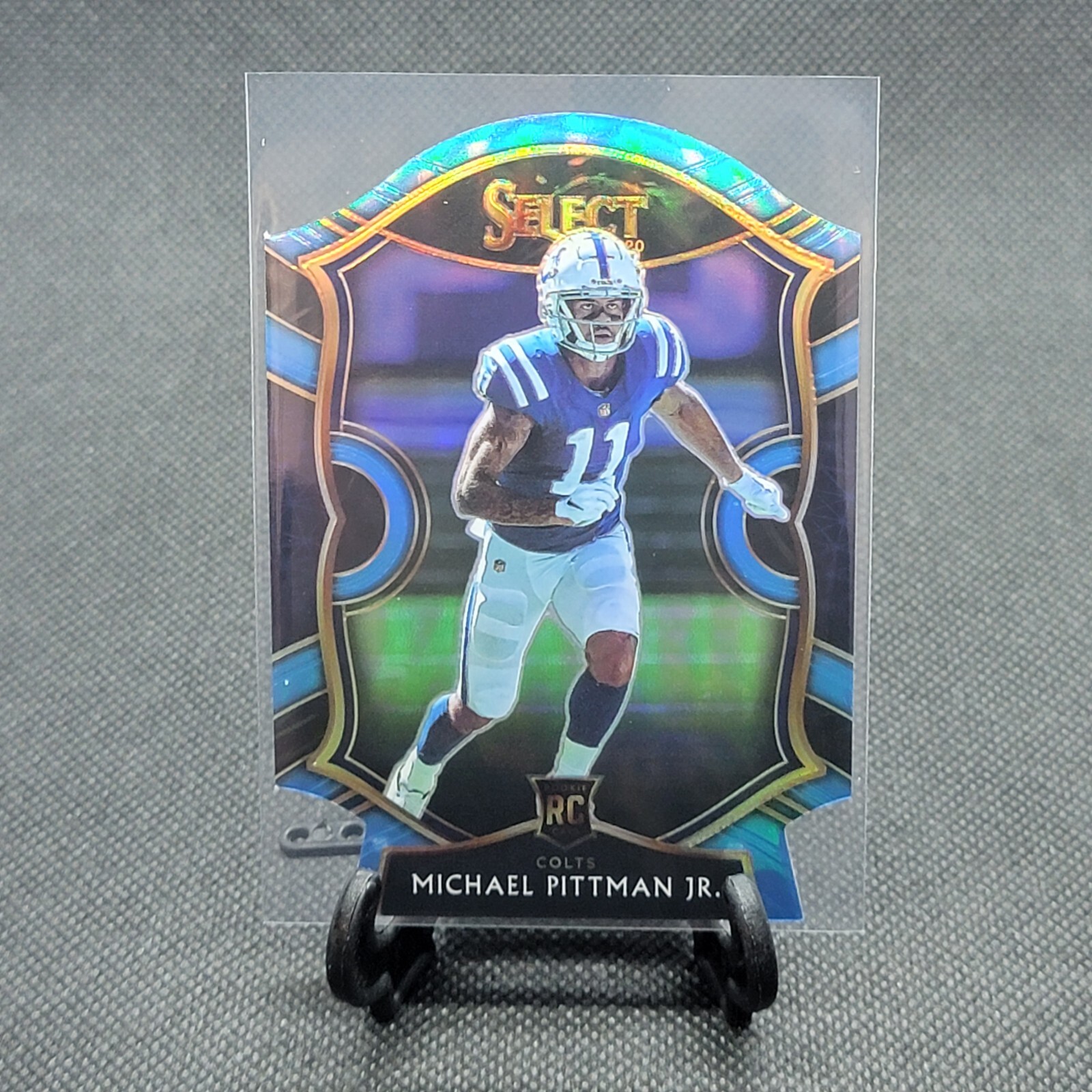 2020 Select Michael Pittman Jr light blue die cut Prizm Concourse Colts