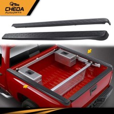 58 Bed Truck Bed Cap Molding Rail Cover Fit For 07-13 Chevy Silverado Black