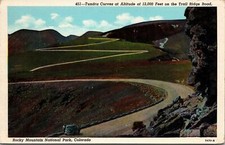 Rocky Mountain National Park CO Tundra Curves Postcard used 1948