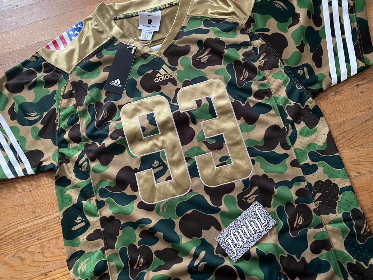 snap Maan Waardig 2019 NEW ADIDAS BAPE FOOTBALL JERSEY CAMO NFL SUPER BOWL TANK LIMITED VTG  SZ M | eBay