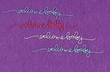 WELCOME BABY die cuts scrapbook cards
