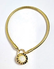 Authentic Pandora Shine Bracelet, Signature Padlock, #567757CZ, 14K Gold Plated