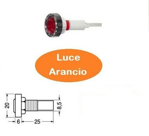 Lampada Led T10 T15 WY16W 12V 50W Arancione 10 Smd Cree Con Lente Per Freccia