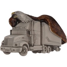 Trucker Semi Truck Driver Trucking 18 Wheeler Big Rig Otr Nos Vtg Belt Buckle