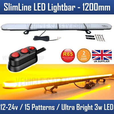 LED Lichtleiste gelb Blinkleuchte Recovery Lightbar 47'' 120cm 1200mm 1,2M 48''