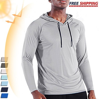 Askdeer Herren Langarm-Shirt Mit LSF 50+ – UV-Schutz, Leicht, Kapuze, Für Angeln, Wandern & Sport