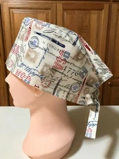 Scrub or Chef Hat Medical Nursing Chemo Skull Cap USA Patriotic America