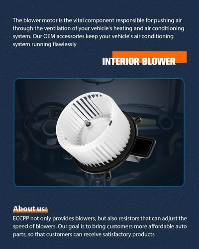 HVAC Plastic Heater Blower Motor For Chrysler Dodge and Jeep - Foto 6 di 10