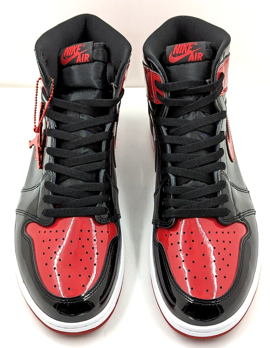 Nike Air Jordan 1 Retro High OG Patent Bred Black Red 555088-063
