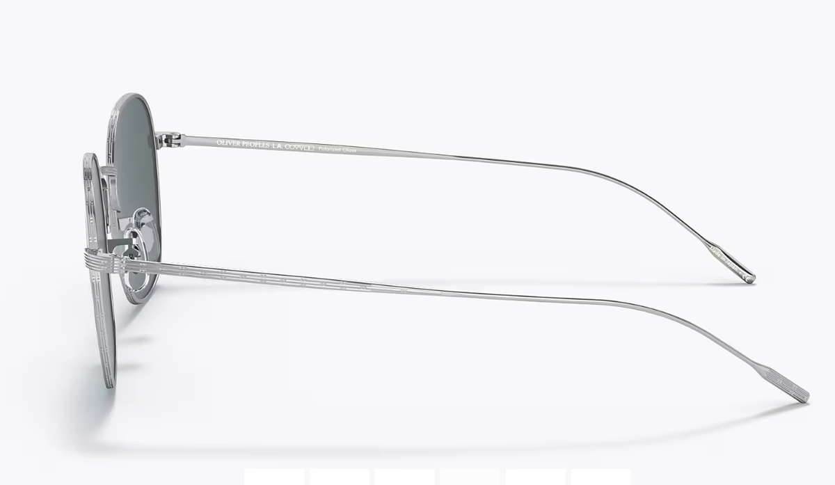 OLIVER PEOPLES ADES Titanium SUN 50mm in Blue POLAR MSRP$669  display picture 2