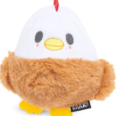 NWT, BARK Hatch Me If You Can Hard Core Tough Dog Chew Toy, Large, Tan and White