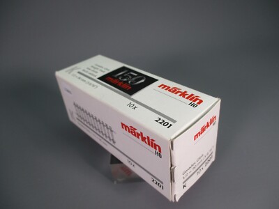 10 Rails Droits Märklin 2200 Ho 1/87, Voie K, 180 Mm, Boîte Bon état, Occasion