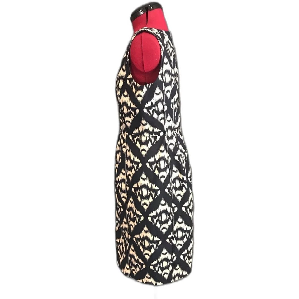 Talbots Dress Women’s Size 8 Navy Blue & White Cotton Sleeveless Sheath Classic - Image 4 of 4