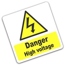 1 x Danger High Voltage Stickers Electrical Warning Sign Health Safety Label FC