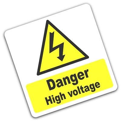 PLATINUM PLACE 1 x Danger High Voltage Stickers Electrical Warning Sign Health Safety Label FC