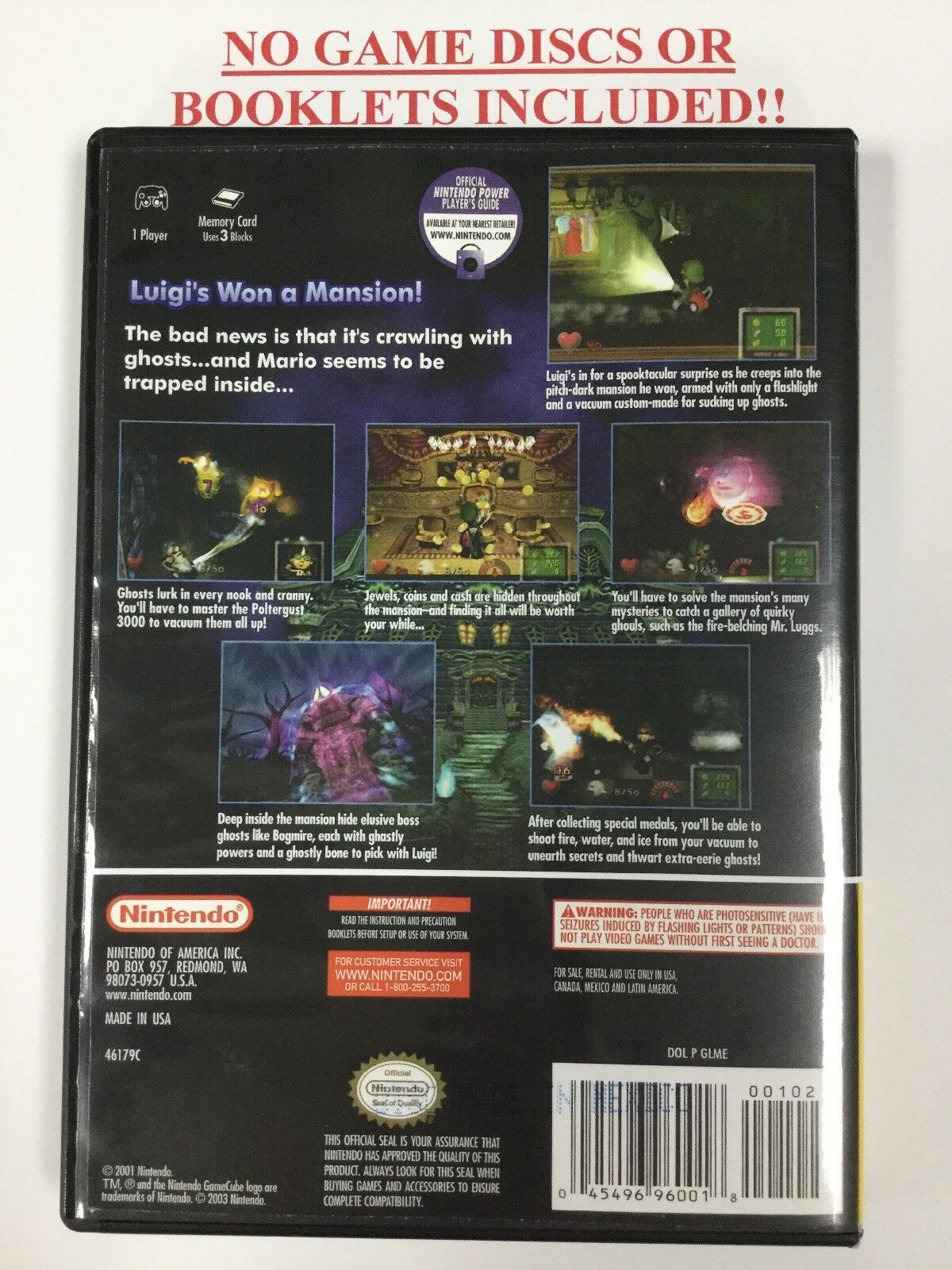 Luigi's Mansion Nintendo GameCube Complete on eBid United States