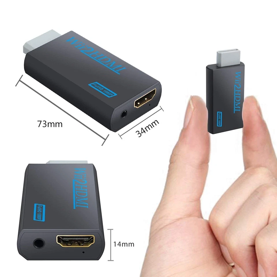 Wii to HDMI Converter Adapter 720p 1080p HD Upscale 3.5mm Audio Output - Bild 2 von 4