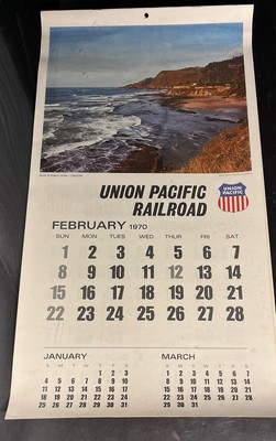 Vintage 1970 Union Pacific Wall-Hanging 13-month calendar, 1969-1970  Collectible | eBay