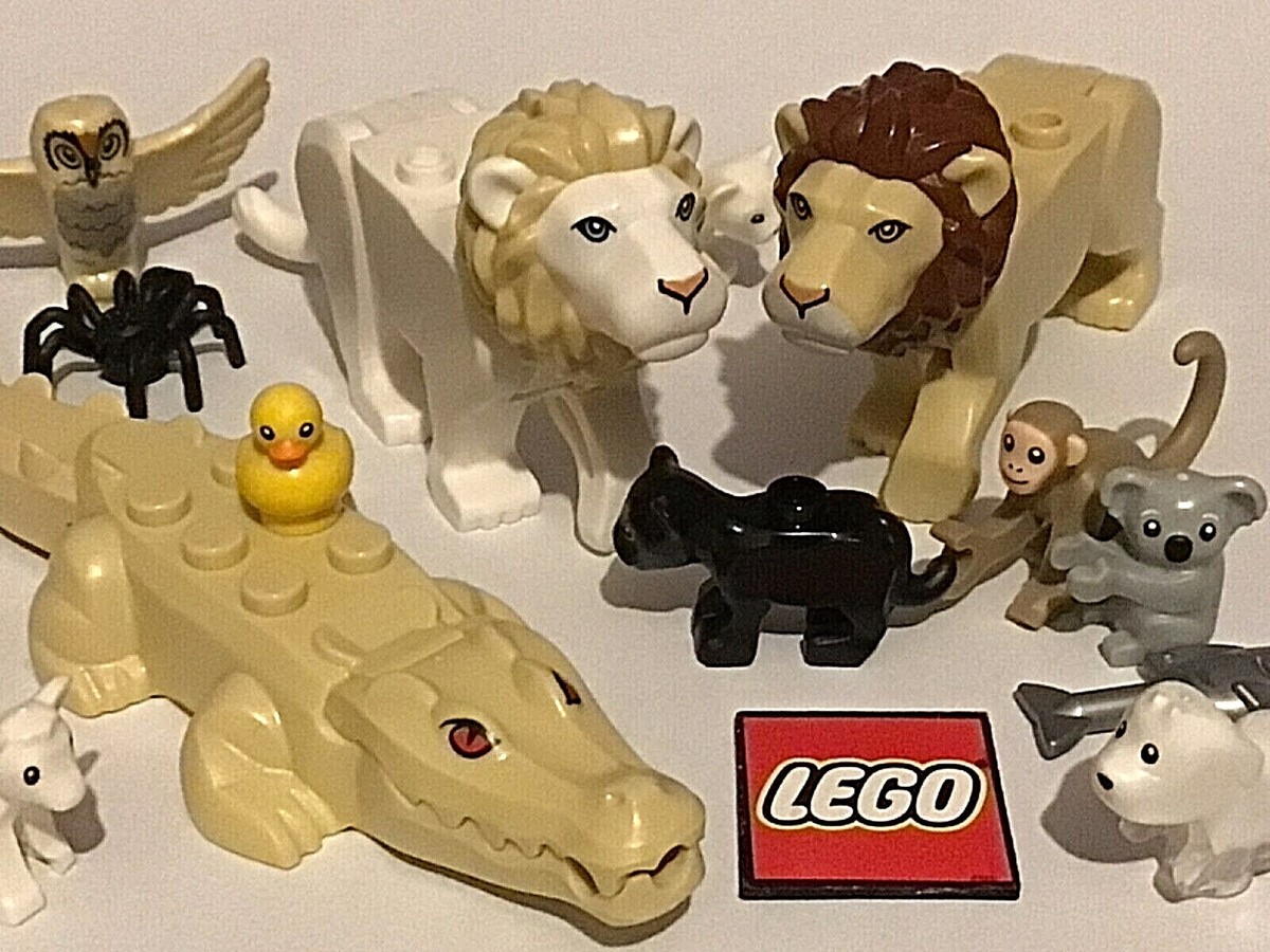 Lego Zoo Animals for Minifigures - Lion, Monkey, Shark
