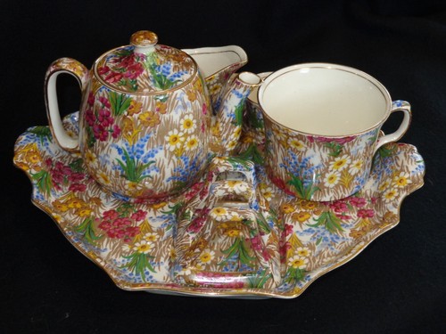 Royal Winton Grimwades Chintz 6 Pc Complete Breakfast Set ~ Marguerite ~ - Picture 2 of 9