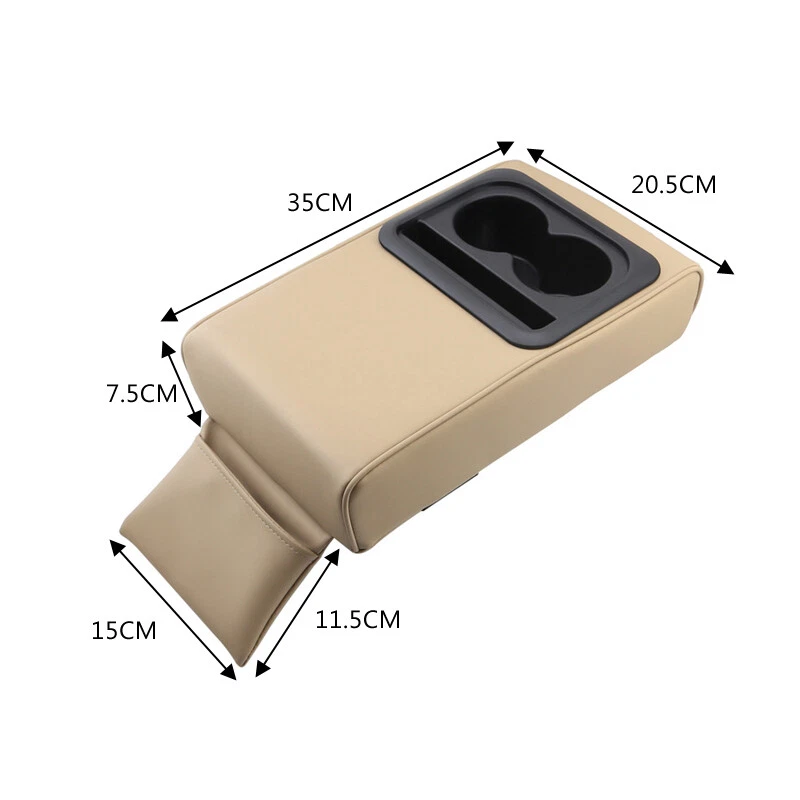 Refit Double Cup Holder Car Armrest Pad Center Console Storage Box Cushion Kit — 第 3/4 张图片