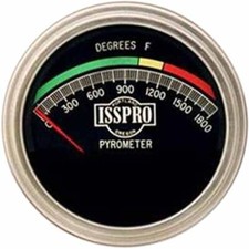 Isspro R604I  -  3 Inch Pyrometer 0-1800F W/ Satin Chrome Bezel