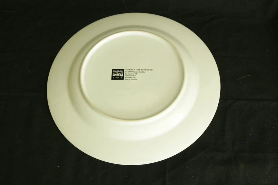 Sakura 'America The Beautiful' CHOP PLATE 12-3/8" Warren Kimble - Image 4 of 4