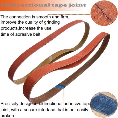 12 Pack 1 x 30 Inch Metal Grinding Ceramic Sanding Belts Kit -2 Pcs Each of 36 - Picture 5 of 6