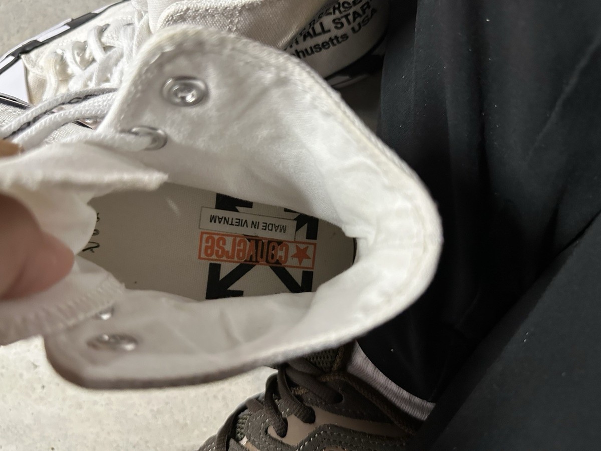 Off White x Converse Chuck 70 White Black Orange The Ten - Size