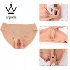 Silicone Vagina Panties Transgender Shaping Underwear Crossdressers Cosplay NEW