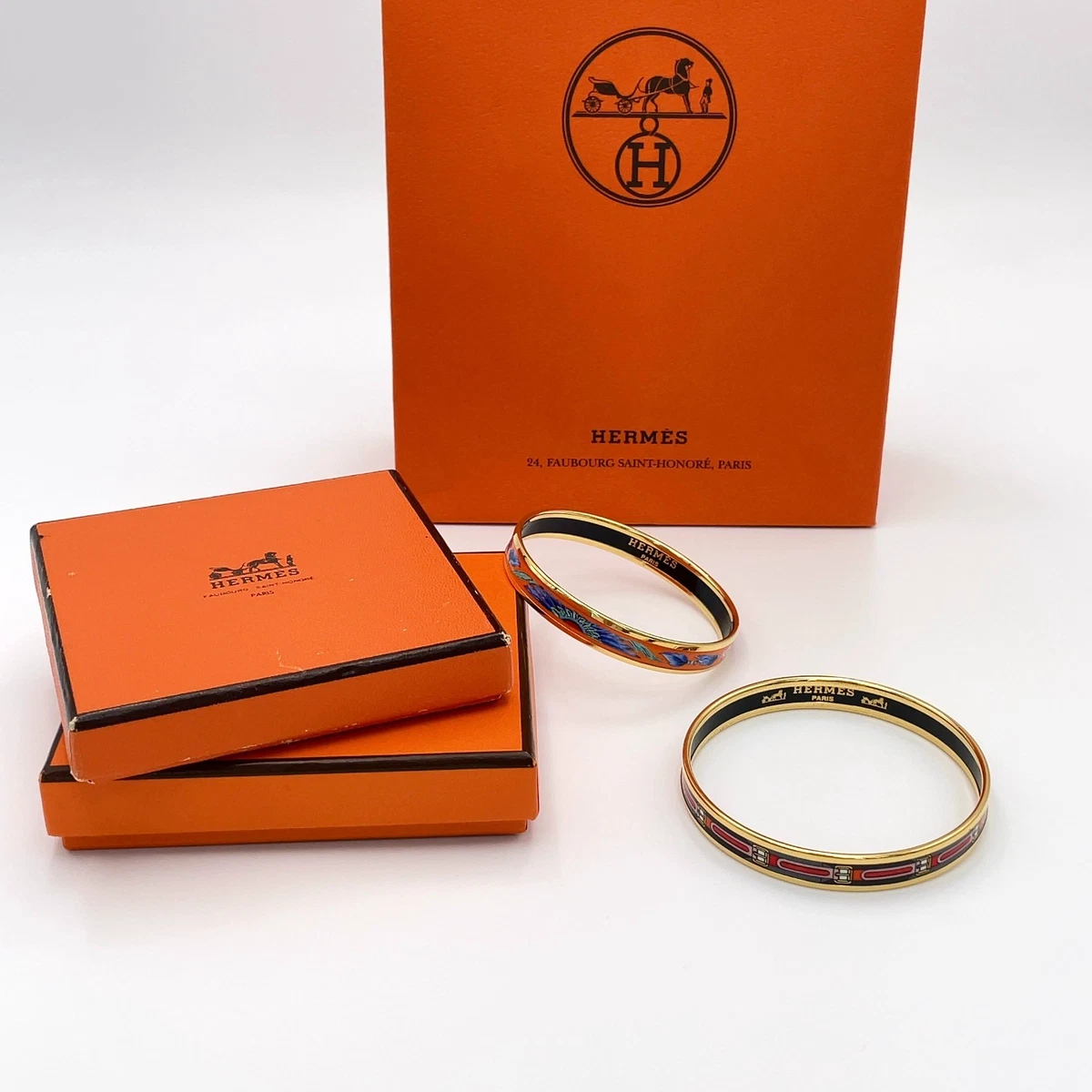 HERMÈS Enamel Orange Fashion Bracelets for sale | eBay display picture 1