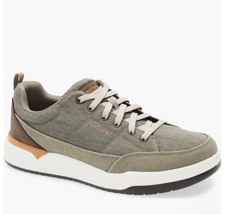 Men Skechers Relaxed Fit Corliss Draven Shoes Sneakers Khaki