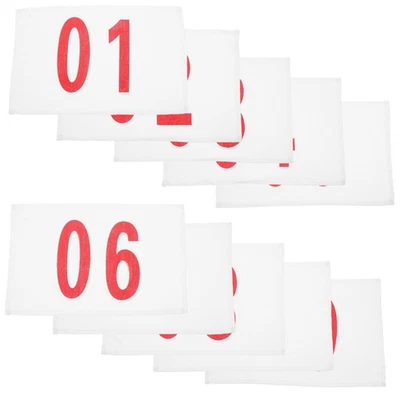 Rote Rennlatzhose 10 Blatt Polyester Baumwolle Laufnummer Trägerhose für Rennen - Bild 1 von 4