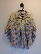 Vintage 90s Sheplers Western Pearl Snap Shirt Mens 17-36 Plaid Cowboy USA
