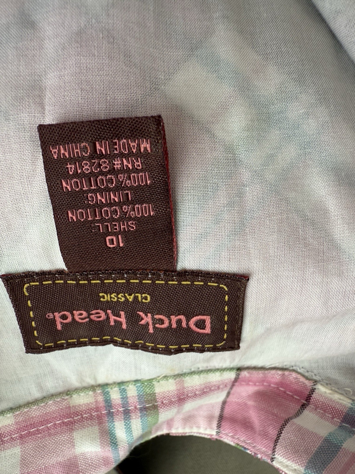 Duck Head Vintage Plaid Patchwork Sleeveless Butt… - image 5