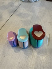 3 Pack Heart Shape Craft Hole Punches Set Paper Puncher Scrapbook DIY Office ...