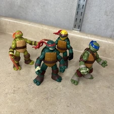 TMNT Teenage Mutant Ninja Turtles 2012 Playmates Viacom 4.5" Figures Lot Of 4