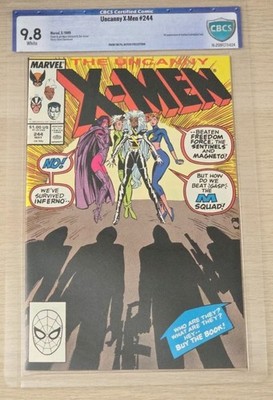 Uncanny X-Men #244 1st Jubilee Marvel 1989 Cracked CBCS 9.8 White