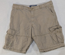 Levis Signature Cargo Shorts Khaki Beige Size 36W Utility Pocket Summer Casual