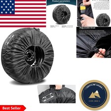 Universal Waterproof Spare Tire Cover For 13-18 Tires - 190t Polyester Design Universal Waterproof Spare Tire Cover For 13-18 Tires - 190t Polyester Design