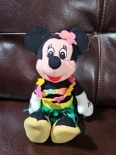 NWT Vintage The Disney Store Hula Minnie Bean Bag Plush