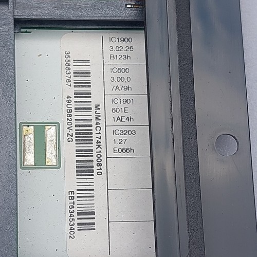 LG 49UB820V TV MAIN BOARD EAX66085703(1.0) - Picture 9 of 14