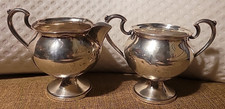 Vintage Fisher 740 Sterling Silver Weighted 7.6oz .925 Creamer And Sugar Bowl
