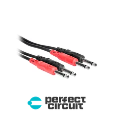 Hosa CPP-201 Dual 1/4" Mono TS to SAME - CABLE - 1M - PERFECT CIRCUIT
