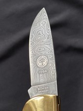 Exklusives Böker Damast Jahresmesser 1984, Treebrand Arbolito, Solingen, Nr. 132