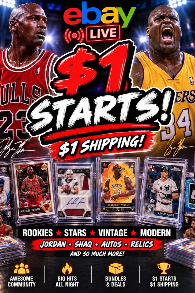 $1 Start Bundles - MJ - Shaq - Autos - Relics - HITS - Wax Packs