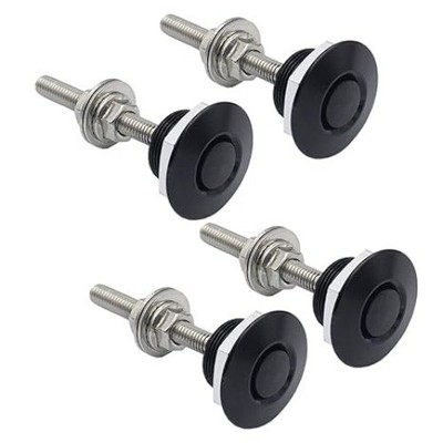 4 Pcs 1.25 inch Universal Aluminum Vehicle Hood Pins-Quick Release Lock Latch Bu